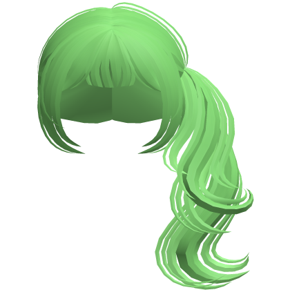Preppy Dolly Curled Side Ponytail (Green)