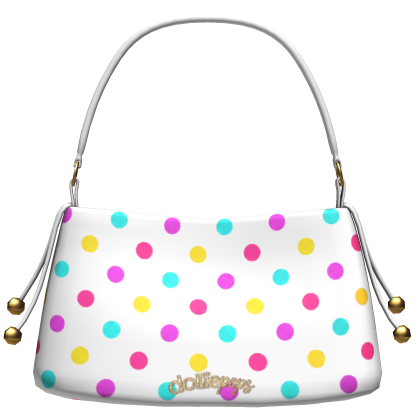 𝓓 | confetti polkadot bag - white 