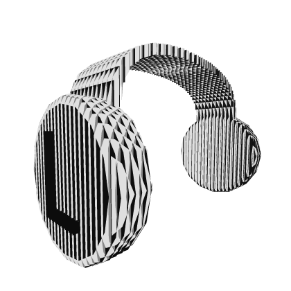[ANIMATED] Black and White Clockwork Headphones Roblox item