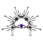 Royal Amethyst Celestial Crown with Black Halo