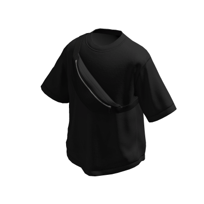 Black T-Shirt w/ Black Crossbody Bag