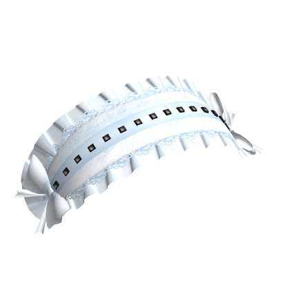 adorable gothic studded lace headdress blue Roblox item