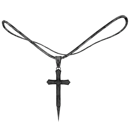 Silver Vampire Cross Necklace [1.0] thumbnail