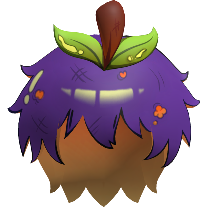 Purple Toon Lowpoly Anime Apple Hair