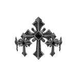 Couronne de Croix d'Argent Sombre