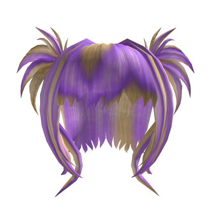 Blonde and Lavender Scene Spiky Pigtails Hair Roblox item