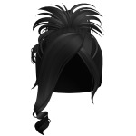 Office Siren Spikey Curly Bun (Black)