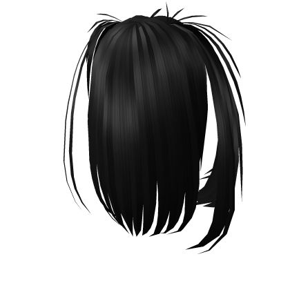 Cute Spiky Black Double Ponytail Hair Roblox item