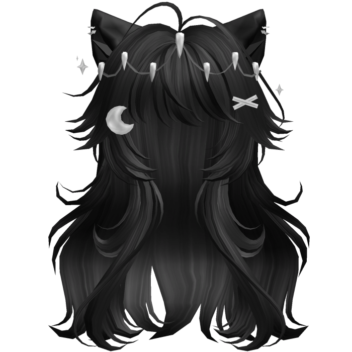 Super Fluffy Anime Werewolf Hair (Black)
