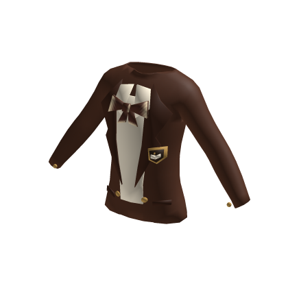 Brown Korean School Bow Blazer