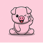 Rose donut pig