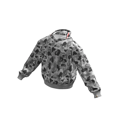 White Bape Shark Camo Hoodie thumbnail