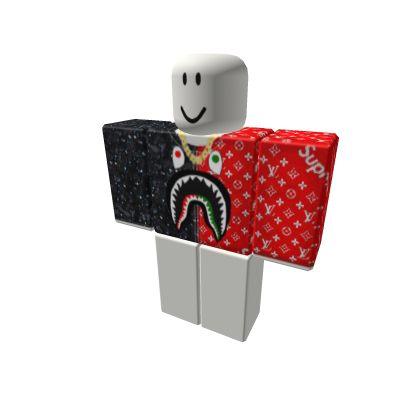 Bape X LV X Supreme Shark Hoodie Roblox