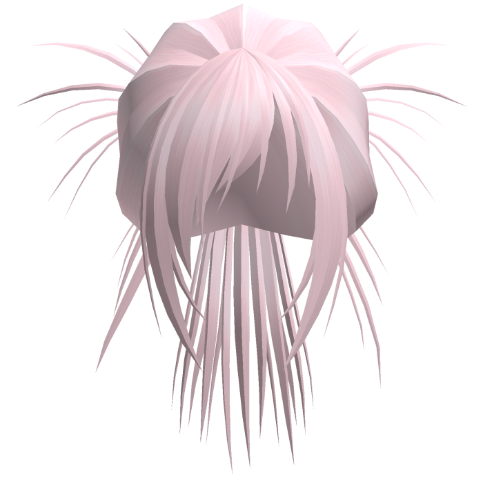 Anime Spiky High Bun w/ Side Bangs (Pink)