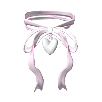 Pink Bow With Heart Choker
 Roblox item
