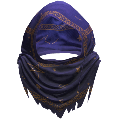 Blue Sorcerer Distressed Rune Hood Roblox item