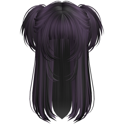 Vamp Long Straight Pigtails Purple&Black Roblox item