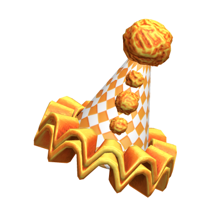 Orange Clown Party Hat