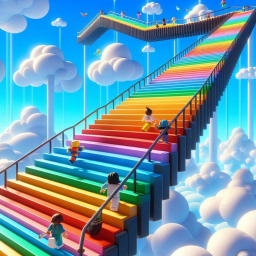 Fall down the longest stairs on roblox!