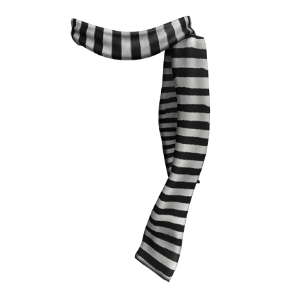 black & white striped vkei skinny scarf (1.0)