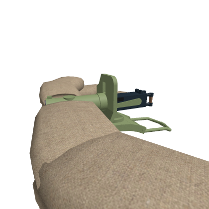 WW1 sandbags with maxim gun
