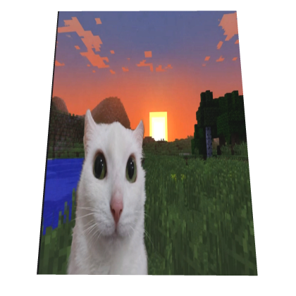 Cute White Minecraft Cat Cape