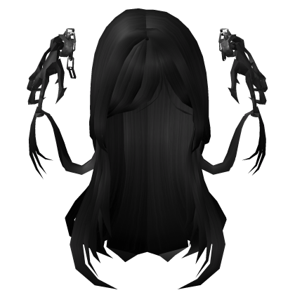 Creepy Halloween Goth Ghost Hair - Black Shadow Roblox item