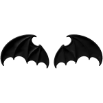 Halloween Black Bat Wings
