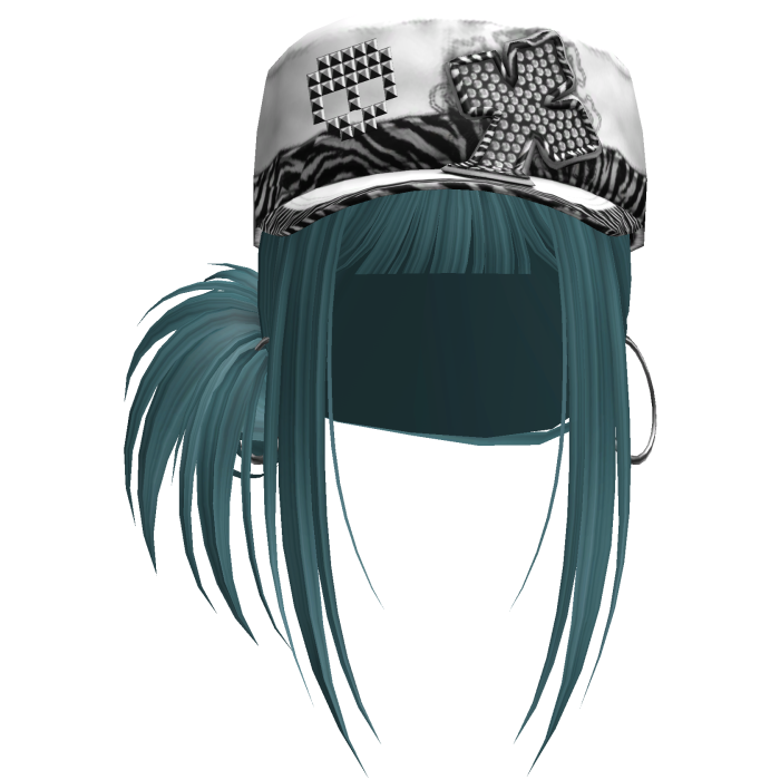 Gyaru Hair w/ Cap & Earrings