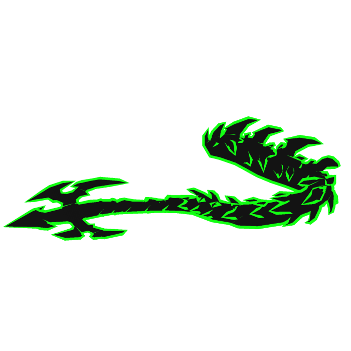 Cartoony Green Void Dragon Tail