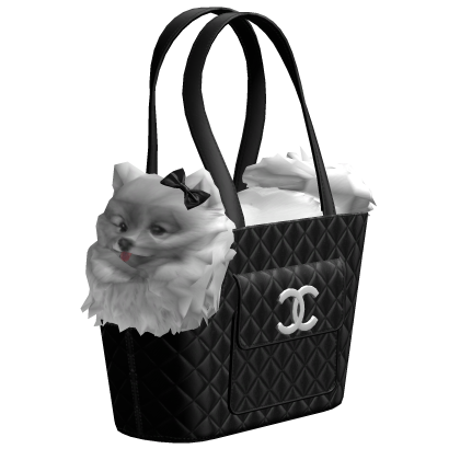 CC dog purse bag mcbling vintage 2000s black