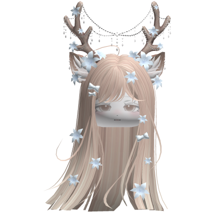 Ethereal Christmas Fairy Fawn Hair w/ Antlers