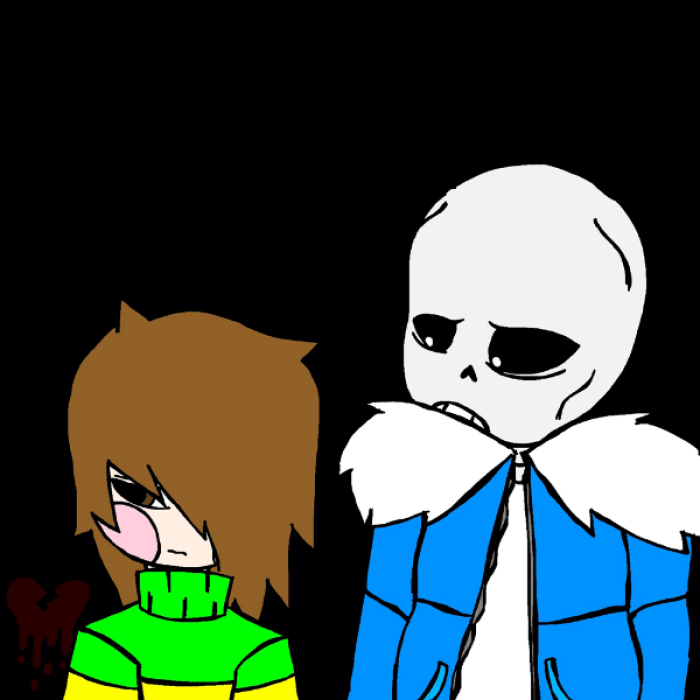 Chara and Sans (Broken hearted) Roblox decal