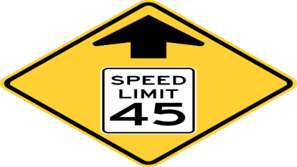 45 MPH Ahead Sign Roblox decal