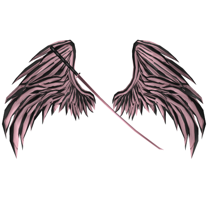 Black and Light Pink Angel Wings & Katana Roblox item