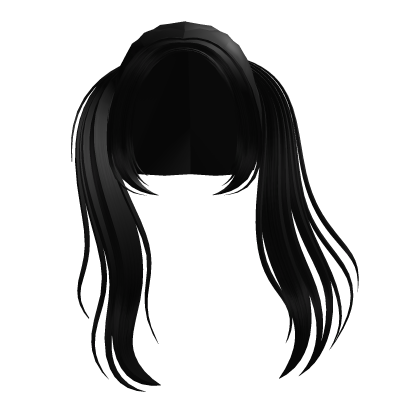 . ‿ ♡ black windy flowy horror pigtails Roblox item