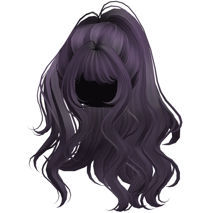 Purple Long Wavy Half Up Half Down