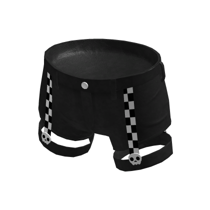 Checkered Skull Strap Shorts thumbnail