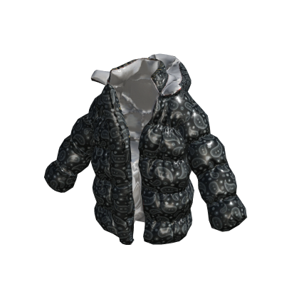 DRESSX White Bandana Puffer Jacket thumbnail