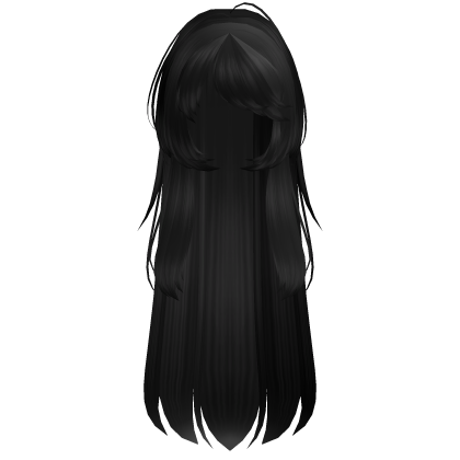 Black Elegant Straight Long Hair with Bangs