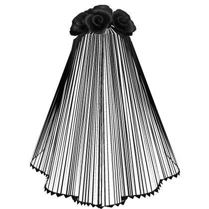 Gothic Black Roses Veil - Long Roblox item