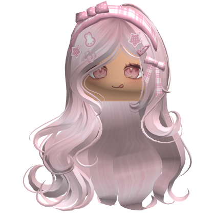 ♡ Silky Waves w/ Bunny Charms (Pastel Pink) Roblox item