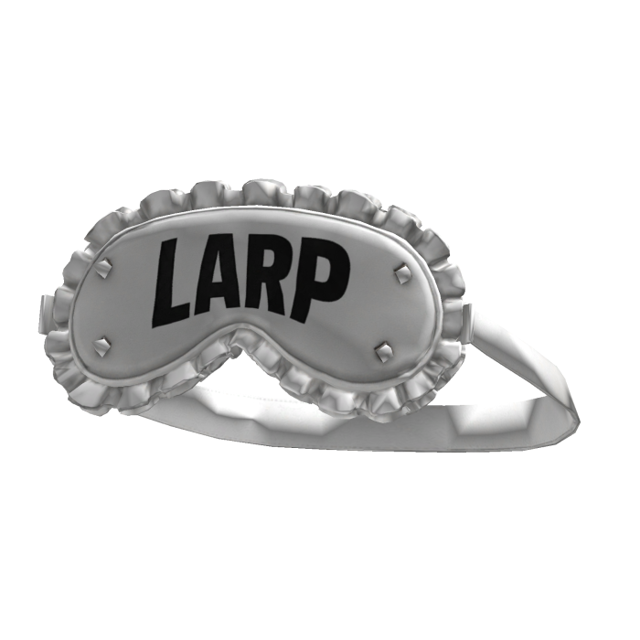 Larp White Emo Sleep Mask With Meatlic Studs 