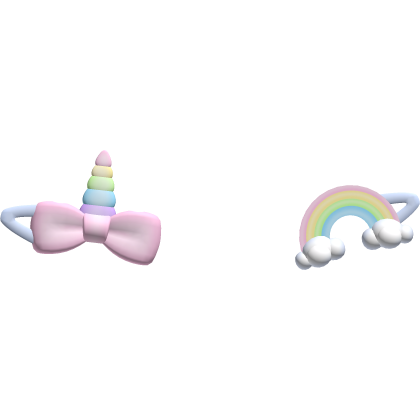 . ‿ ♡ alicorn hairclips in pink