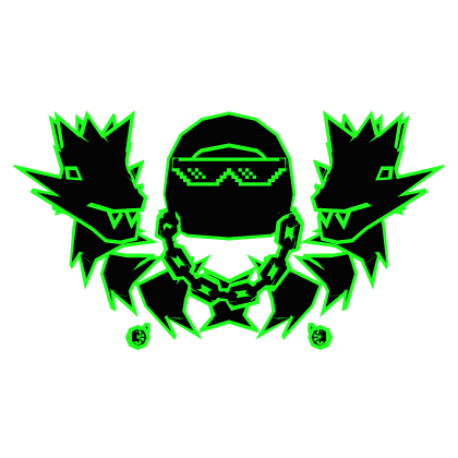 Cartoony Green Hood Shades Chain Dragon Combo Roblox item