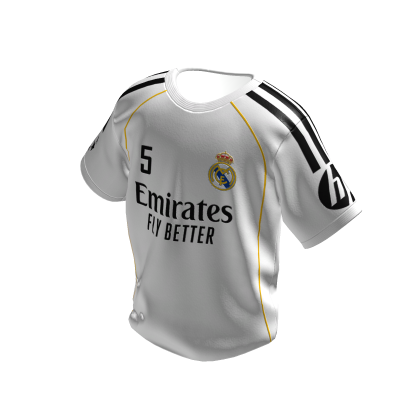 Bellingham 5 Real Madrid 25/26 Home Football Shirt thumbnail