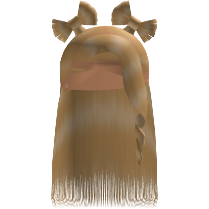 Blonde Half Up Twin Bow Sleek Bussdown