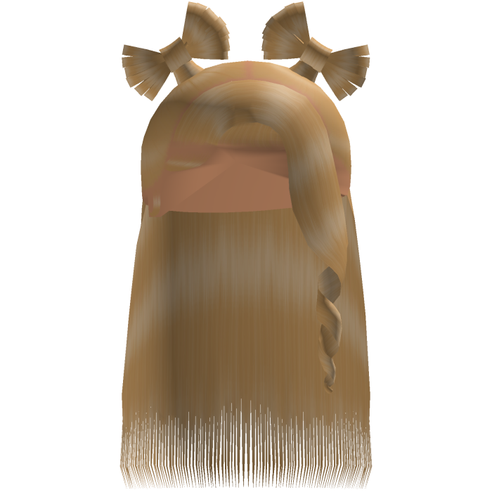Blonde Half Up Twin Bow Sleek Bussdown