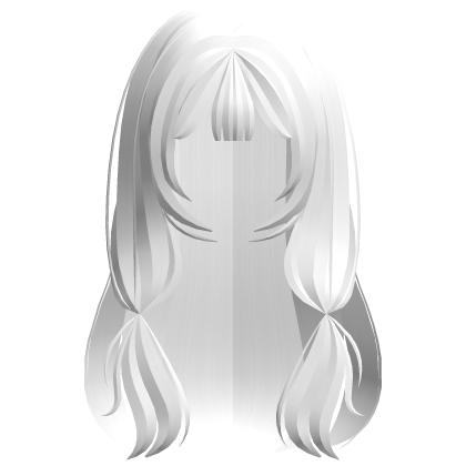 cutesy doll long wavy hair in white