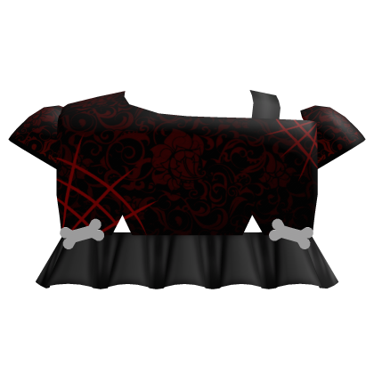 [HALLOWEEN] Red Spiderweb Bone Top